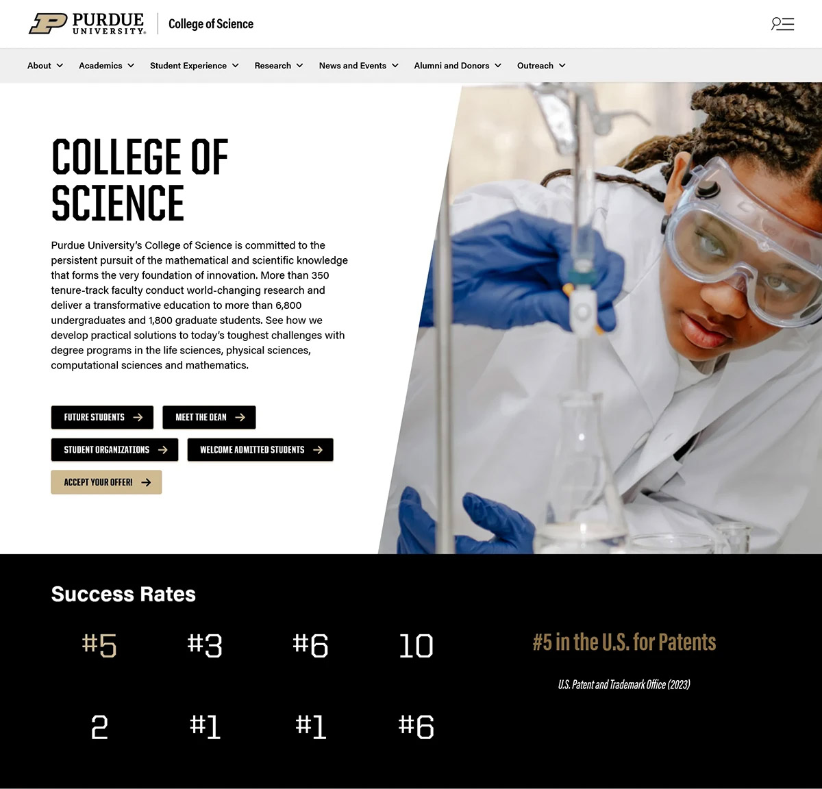 New College of Science homepage
