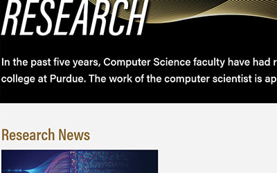 Preview of the Purdue Computer Science people and research redesign